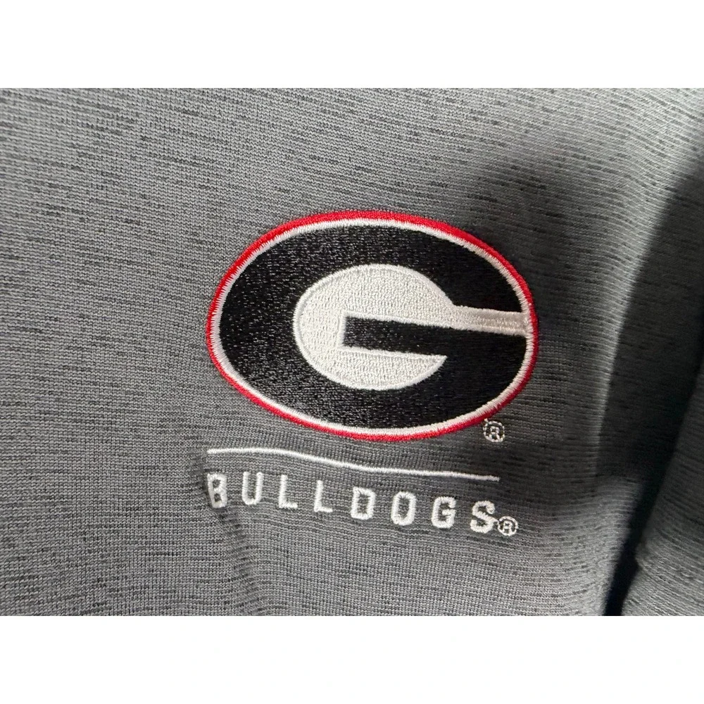 Nike Georgia Bulldogs Dri-FIT Polo Shirt Mens XXL Gray Short Sleeve Logo